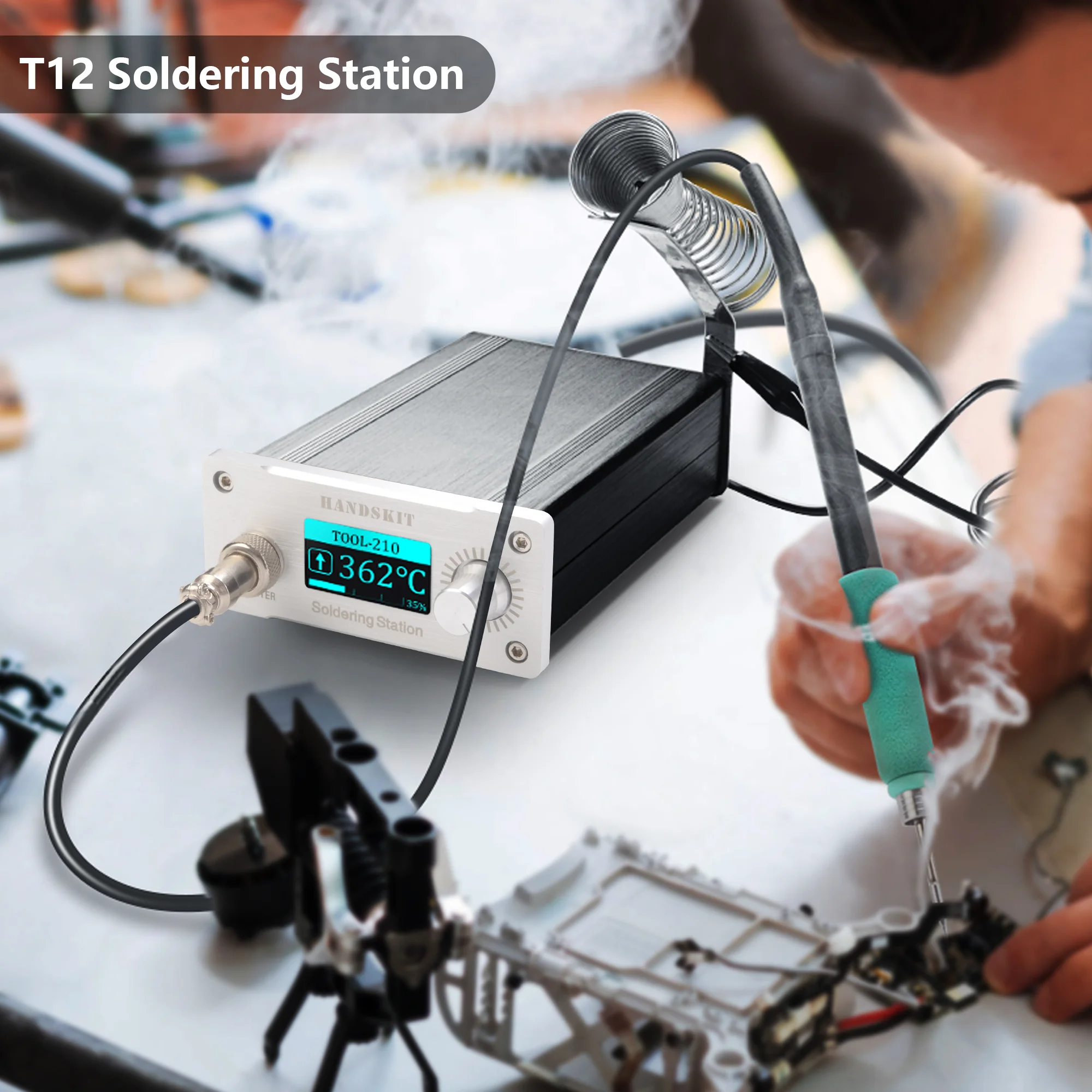 T210 Soldering Station compatible JBC 210 T26 solder rework station PK T12 tip 1s heat Portable Welding Tools | Инструменты