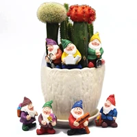 6pcs resin moss micro landscape decoration fairy miniature garden decor dwarf ornaments handicraft flower pot accessories