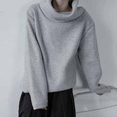 

New winter men's high-necked Korean edition hoodie with hem