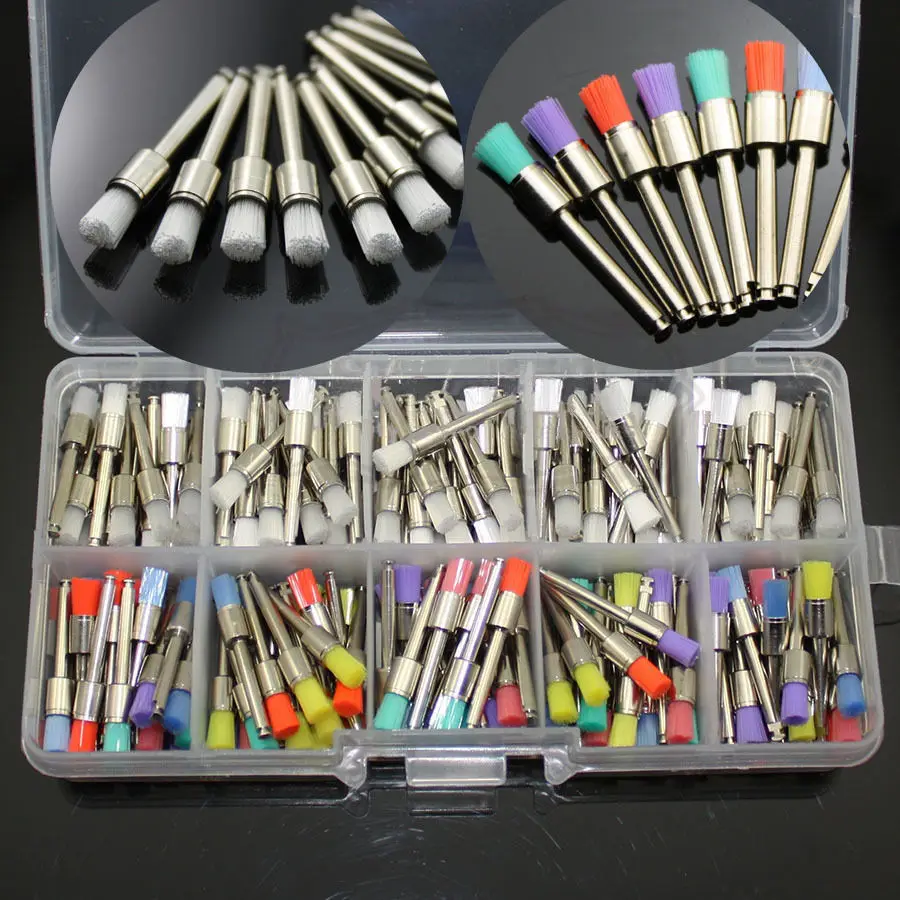 200 шт. фильцы зуботехнические полировочные щетка для чистки щетки защелка