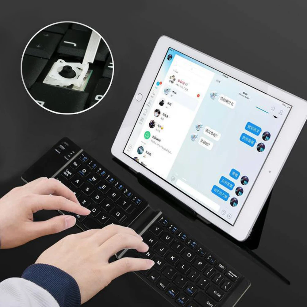 USB Перезаряжаемый светильник Удобная Bluetooth складная клавиатура беспроводная для