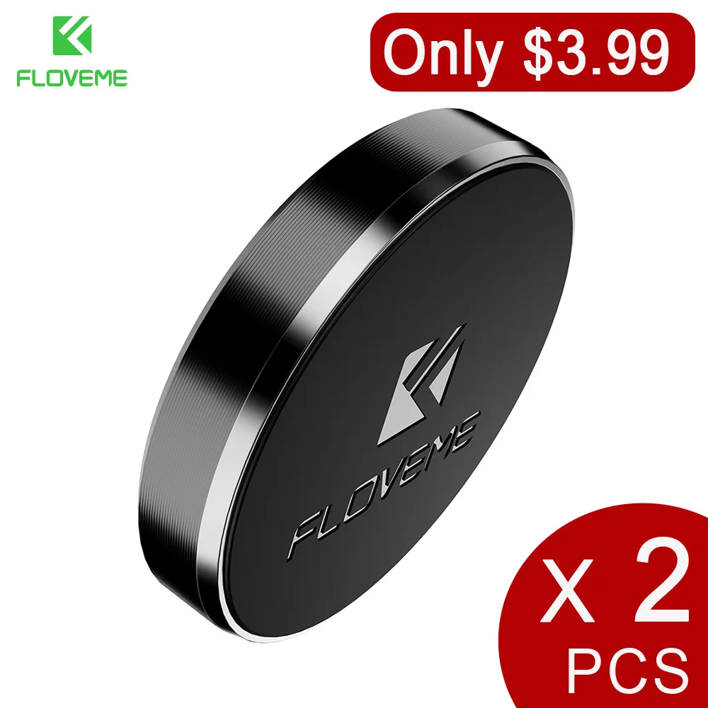 2 Pcs Black FLOVEME универсальная Магнитная подставка для мобильного телефона Автомобильный держатель Магнитная палка Автомобильный держатель для телефона для iPhone samsung Xiaomi telefon tutucu держатель для телефона в машину - Цвет: 2 Pcs Black