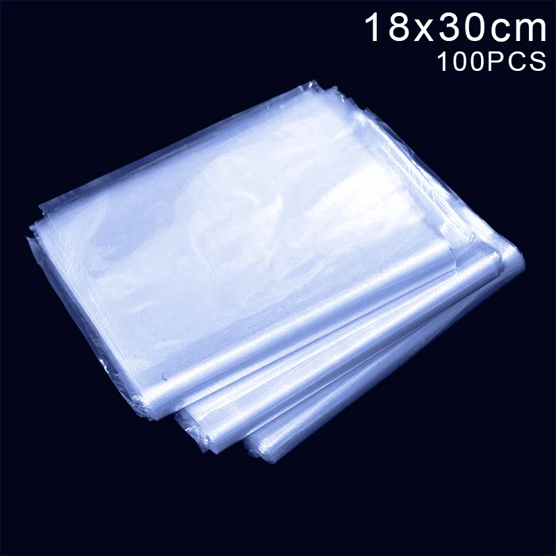 

100 Pcs Heat Shrink Film Clear PVC Shrinkable Packaging Wrap Sealing Protector TS3