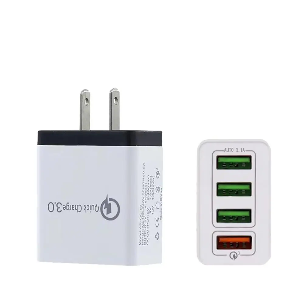 A 4 порта Быстрая быстрая зарядка QC 3,0 USB концентратор настенное зарядное устройство адаптер питания ЕС/США электрическая розетка зарядное устройство для телефона s#829 - Цвет: A