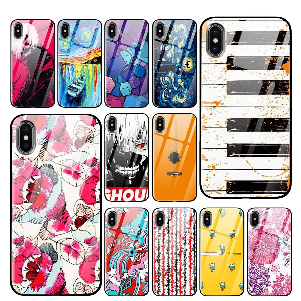 Роскошный чехол из закаленного стекла для iPhone 5 5S 6 6s 7 8 Plus X XS XR 11 Pro Max | Мобильные
