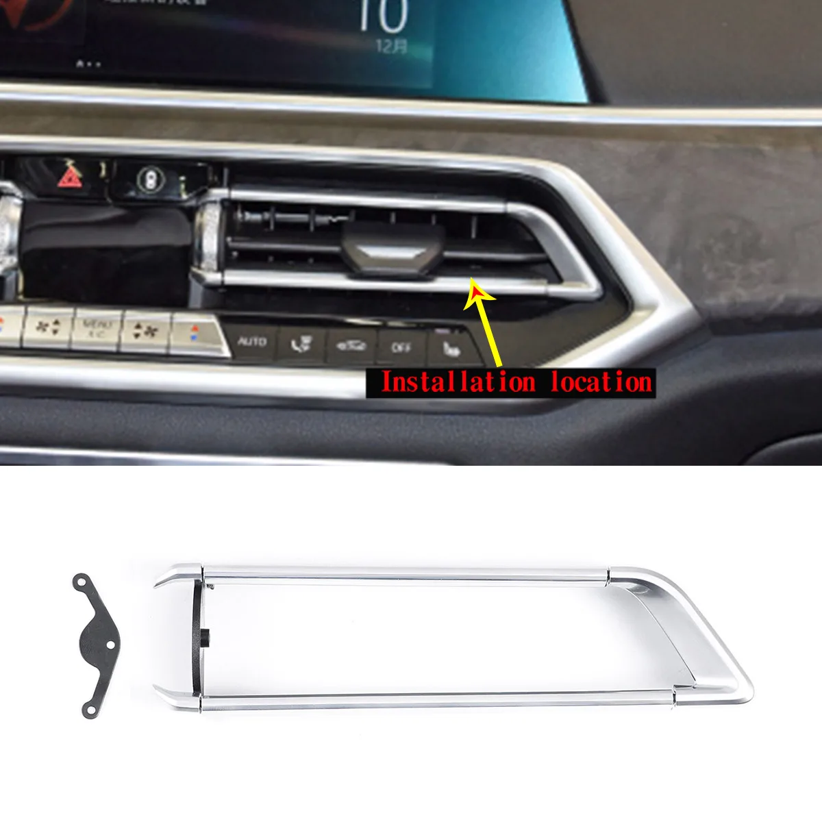 

Interior Central Control Air Outlet Frame Modification Accessories ABS For BMW X5 X6 X7 G05 G06 G07 2018-21(Replacement Parts)