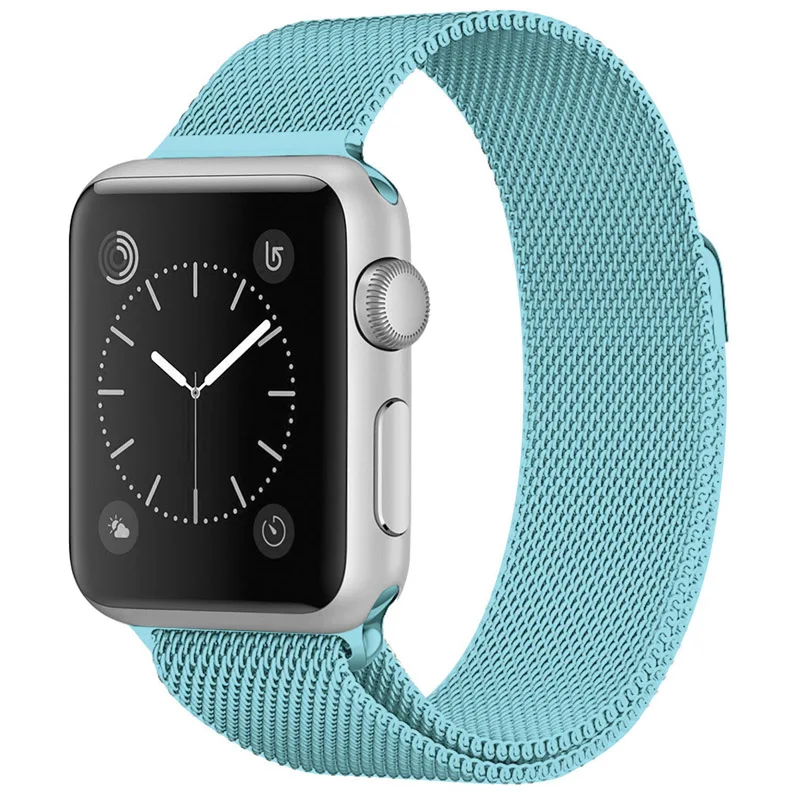Ремешок для часов, Миланская петля, ремешок для наручных часов Apple Watch, версии 5 4 40 мм 44 мм, ремешок для наручных часов iWatch серии 1/2/3, 42 мм, 38 мм, Ремешок Браслет Нержавеющая сталь - Цвет ремешка: 2 Gemstone green