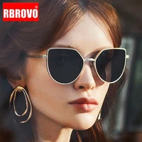 rbrovo cat eye sunglasses women 2021 high quality mirror vintage sunglasses women glasses brand designer oculos de sol feminino