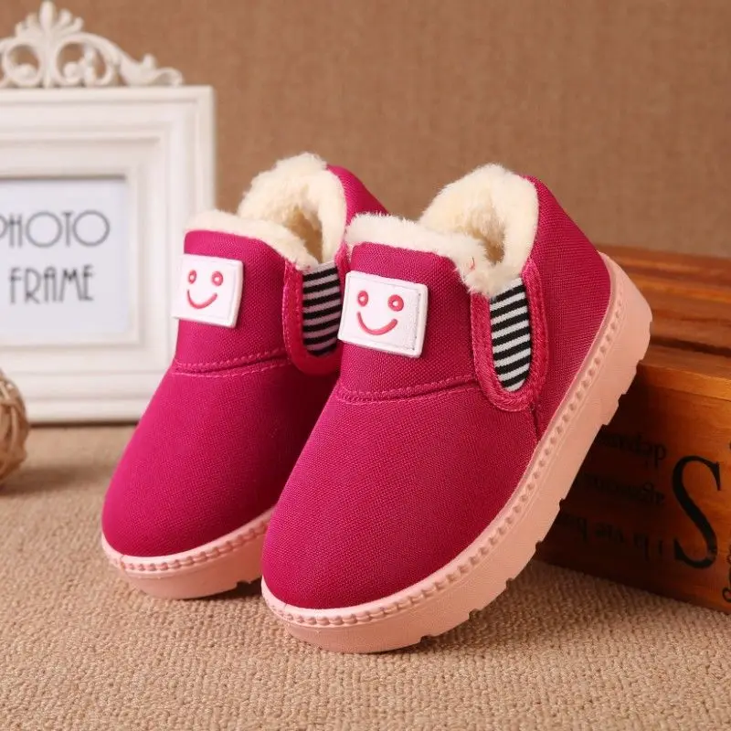 Zapatos de algod&oacute;n para ni&ntilde;os, botas cortas para ni&ntilde;as, zapatos de invierno para beb&eacute;s, botas de algod&oacute;n c&aacute;lidas y antideslizantes de terciopelo, 2021-1