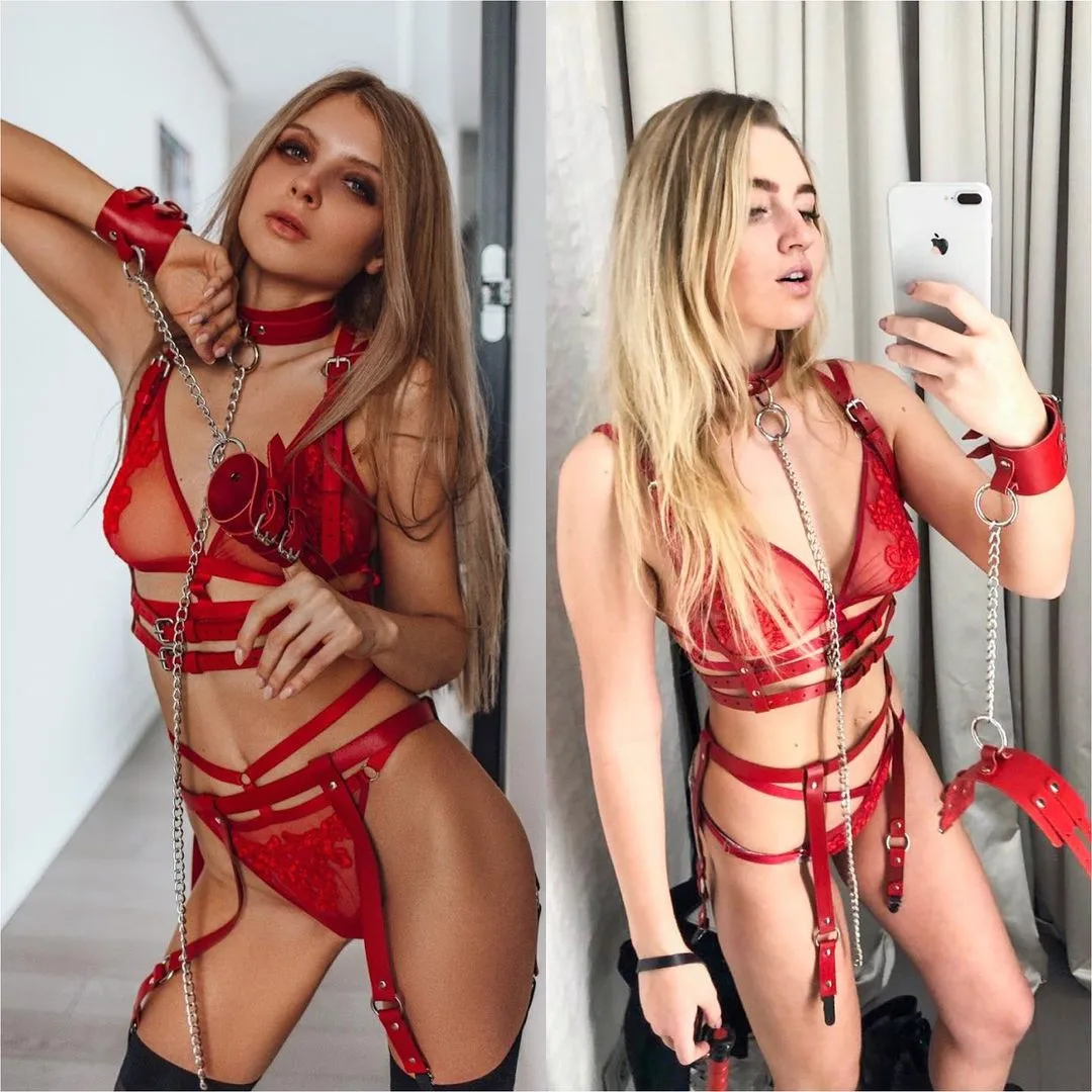 БДСМ эротический фетиш сексуальный костюм портупея Женская подвязка набор