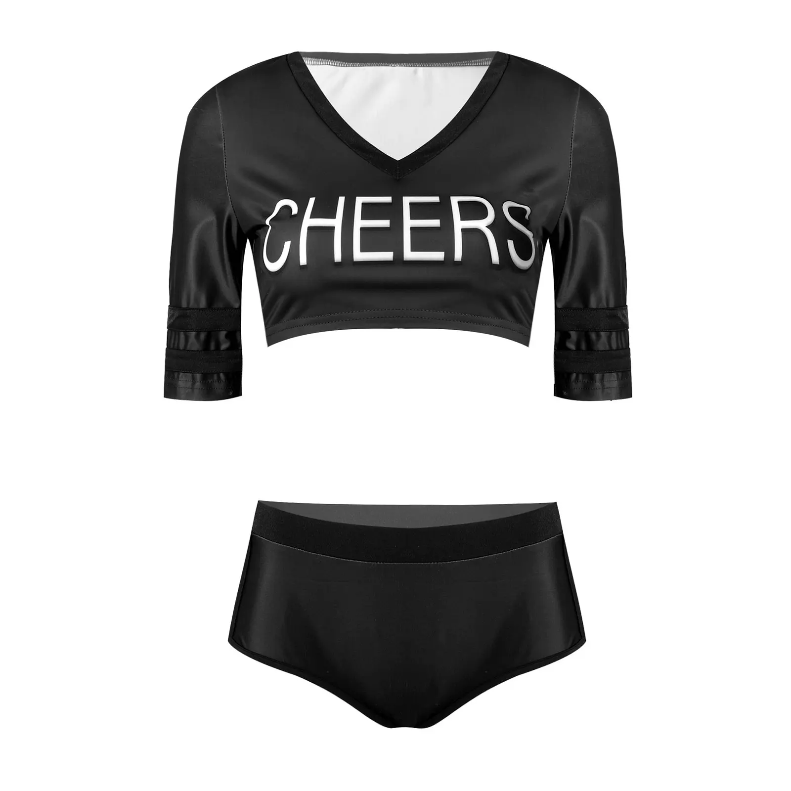 

Summer Sexy School Girl Cosplay Costumes for Women Cheerleader Uniform High Elastic Cheerleading Costume Role Play Suit Clubwear