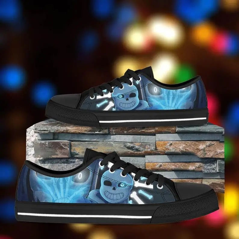 

Undertale shoes Mens Womens Designer Leisure Sneakers Men Casual Canvas Shoes Off White