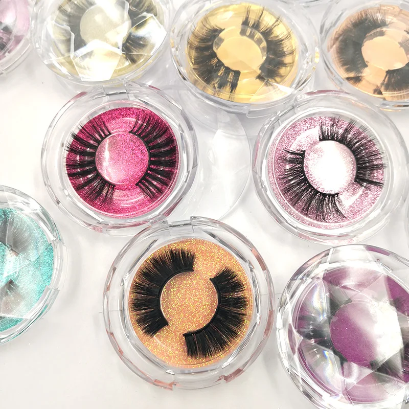 1 пара 3D норковых ресниц натуральные длинные накладные ресницы круглая коробка 3