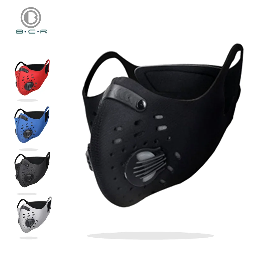 Пыленепроницаемая маска для лица с активированным углем езды на велосипеде