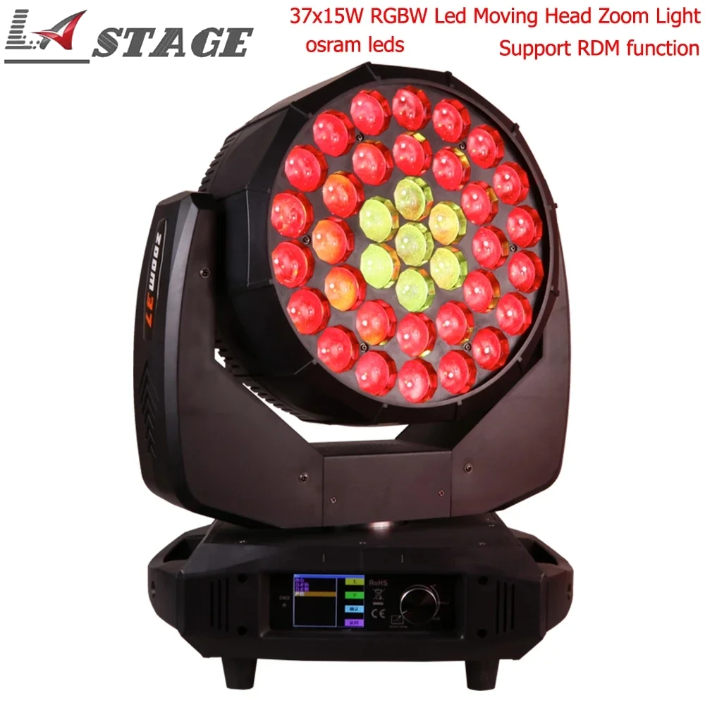 

RDM Function Professional 37x15w 4in1 RGBW Led Wash Zoom Moving Head Lights Stage Party DJ Equipment DMX Circle Control Lighting