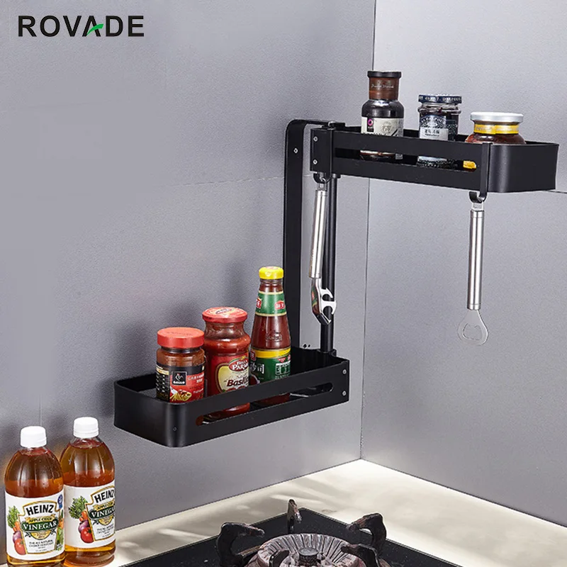 ROVADE1/2/3 уровневая кухонная стойка органайзер для специй настенные стеллажи