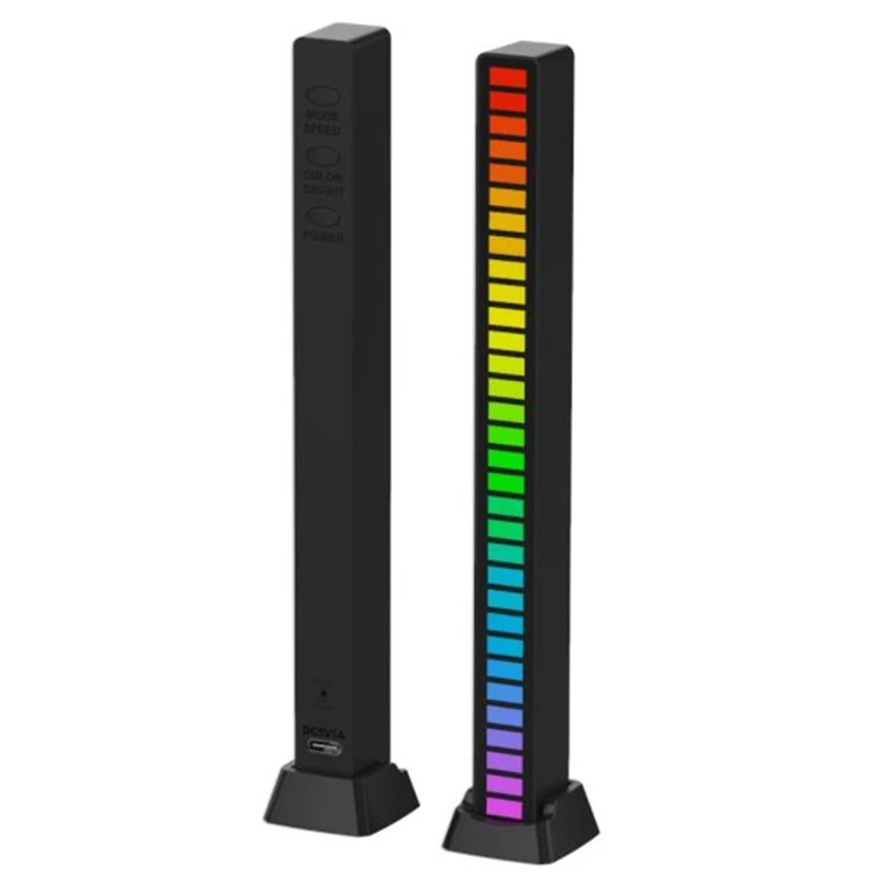 

Smart LED Light Bars,RGB Music Level Indicator Light USB Voice Sound Control Audio,32 Bit for Car Gaming,PC,TV
