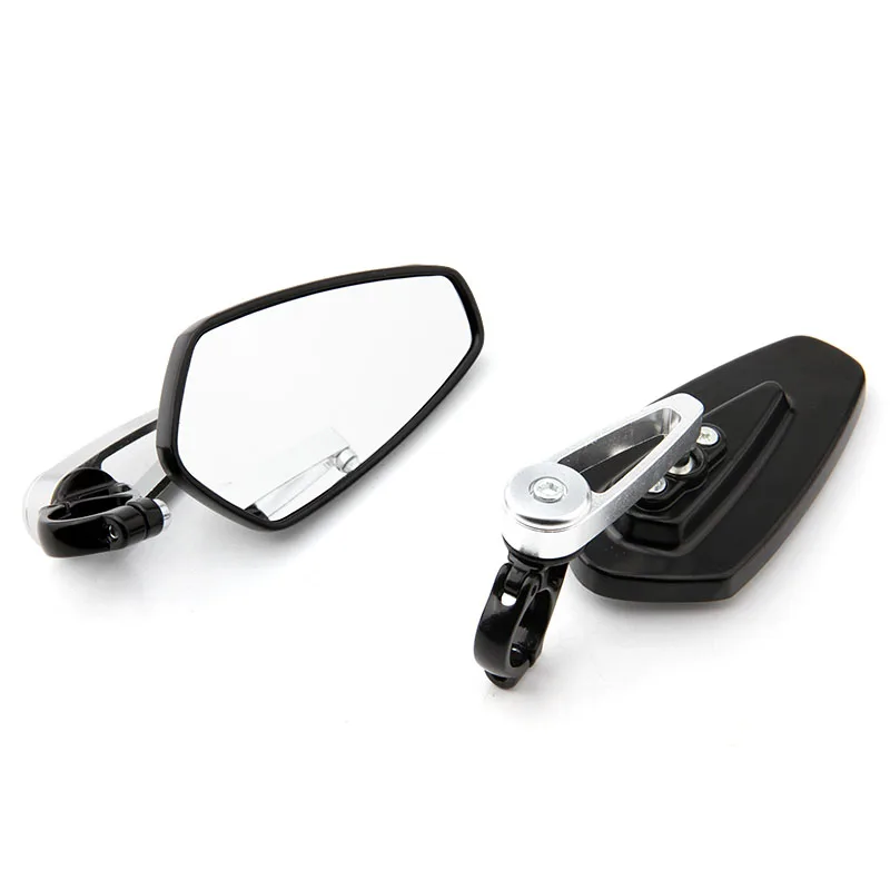 silver pair Handel Bar Ends Motorcycle Mirror Handlebar Ends Rear Mirrors Side Mirrors For Kawasaki Z800 Z750 Z1000 Z650 Z900 Z300 - Цвет: silver
