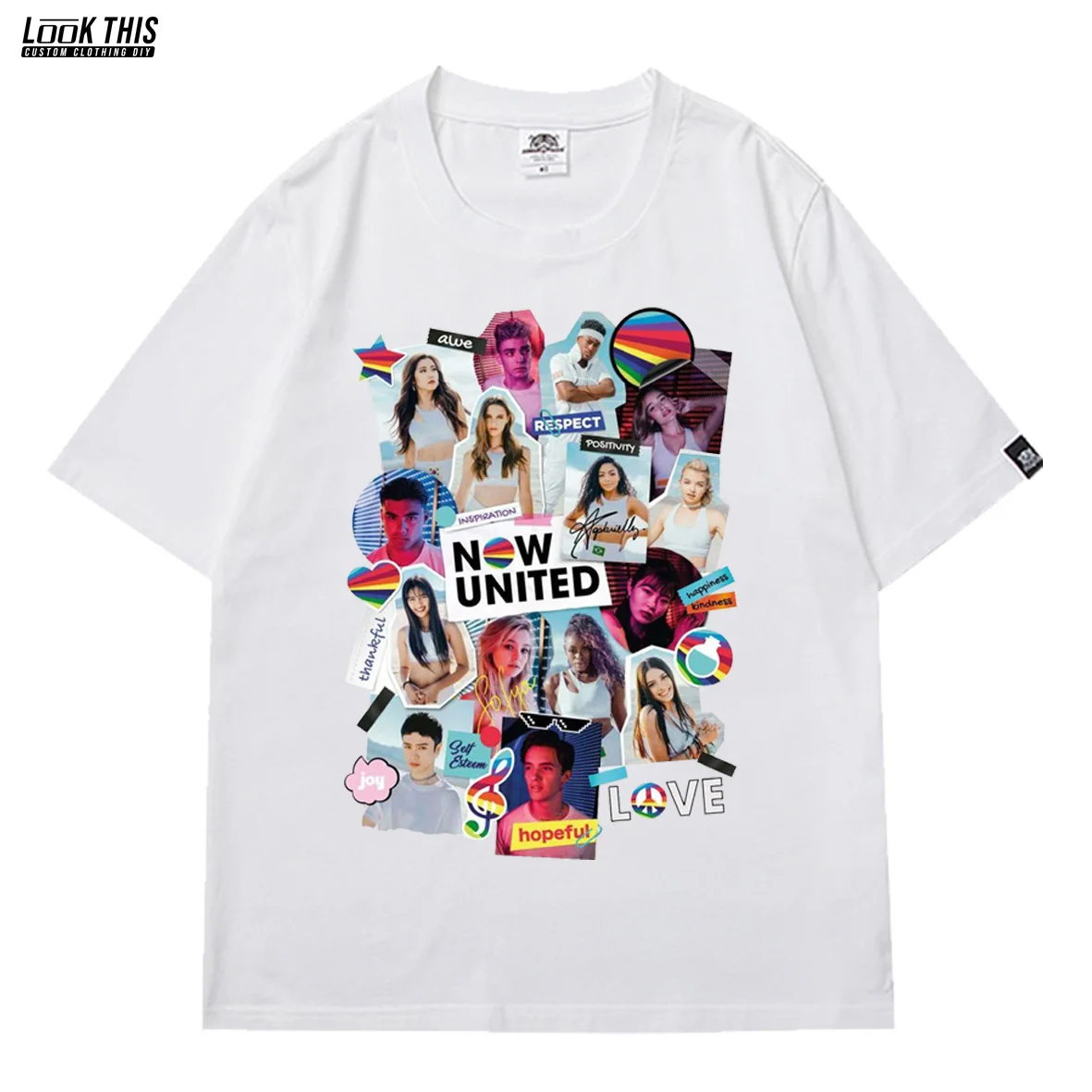 

NOW UNITED Women's T-shirt Print 2021 Summer Oversized T-shirt E Girl Tee Streetwear Tops Loose Soft Short Sleeve High Street