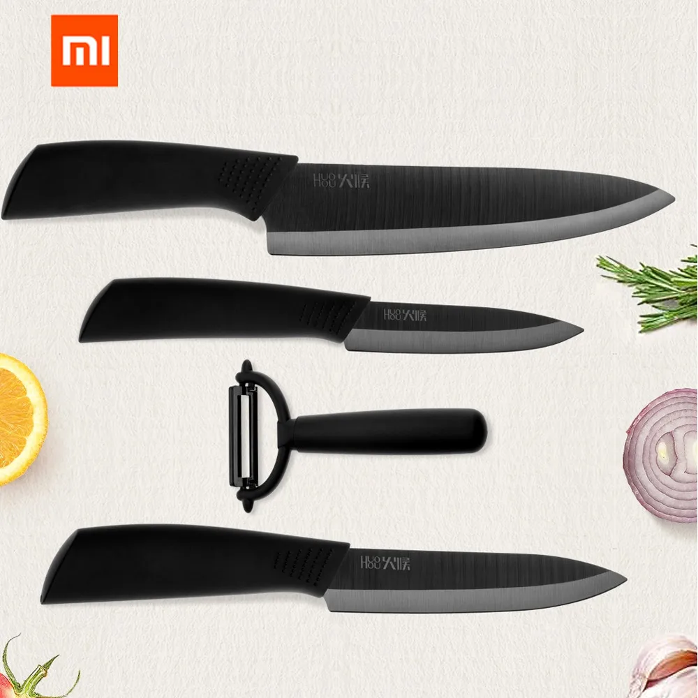 Оригинальный Xiaomi набор кухонных ножей Huohou нано керамические ножи для