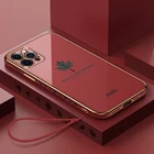 Чехол для телефона iPhone 11 12 13 X XS XR 6 6S Mini 7 8 Plus Pro Max SE 2020, роскошный противоударный жидкий силиконовый чехол-накладка с Кленовым листом