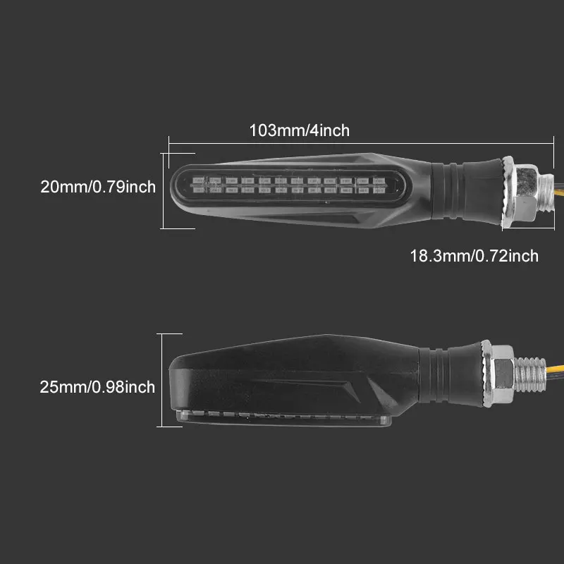 Светодиодный индикатор поворота для мотоциклов 4 шт. 24 светодиосветодиодный |