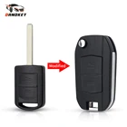 Чехол для автомобильного ключа Dandkey 2 кнопки пустой HU101 лезвие для Opel Vauxhall Corsa Vectra C Astra H Meriva Omega Zafira чехол для ключа Fob