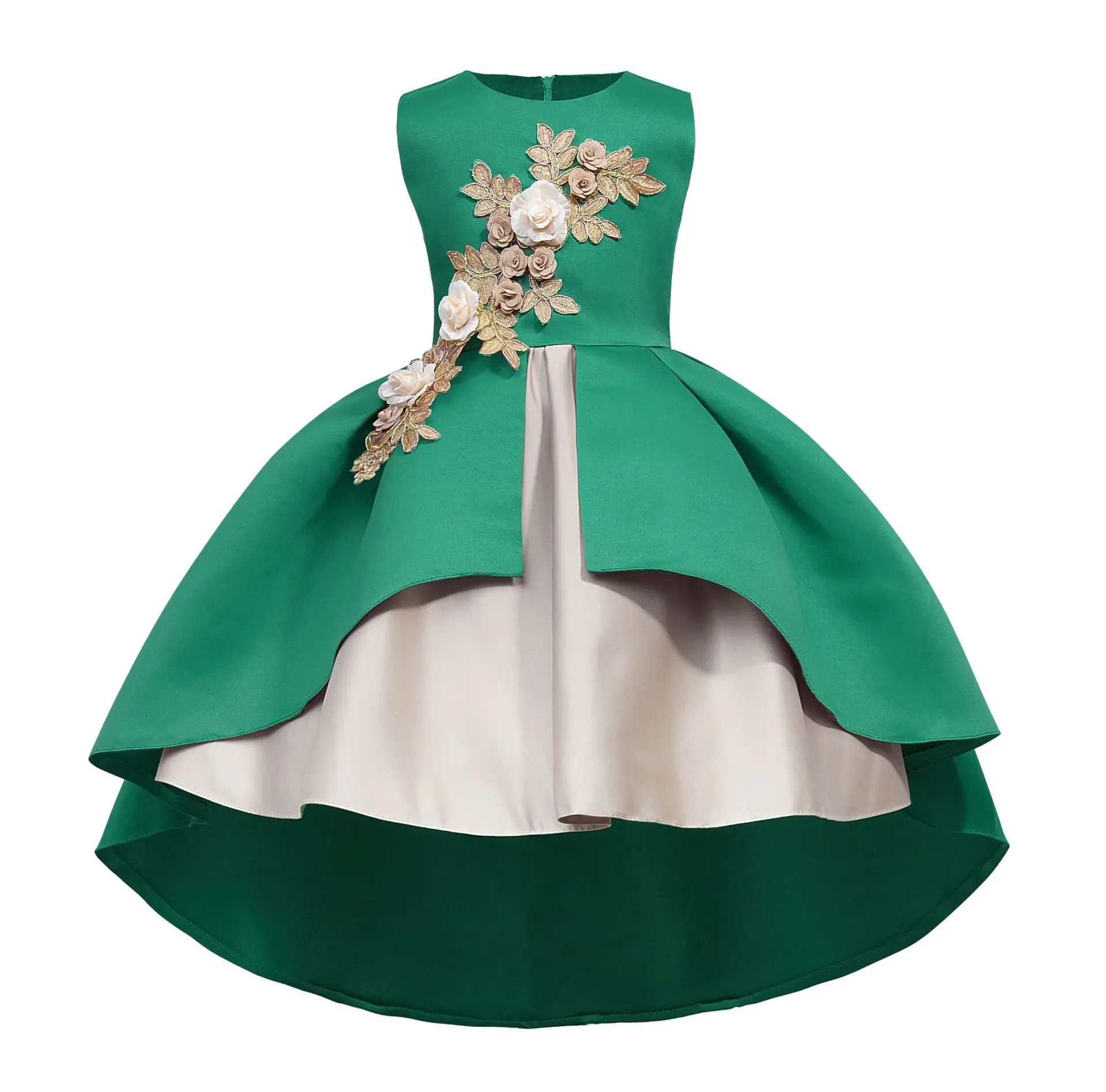 

Hot Sales Summer Child Dress 2020 New Arrival Purple Flower Girl Dresses for Birthday Party Gowns Kids Princess Evening Frocks
