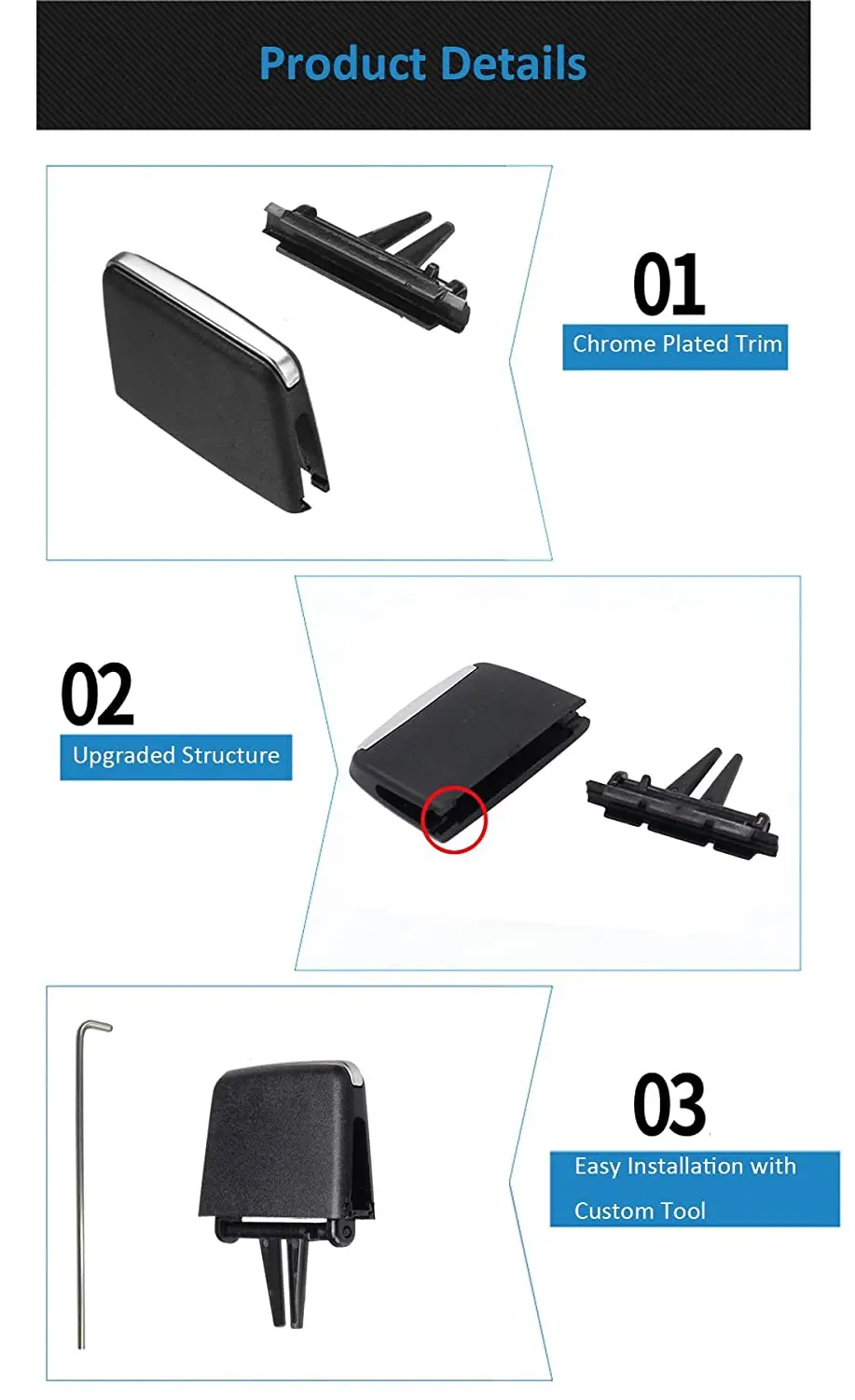 

For BMW 3 Series E90 E91 E92 E93 Air Emission Label Front Fresh Air Grille Clip Air Conditioning Vent Emission Clamp