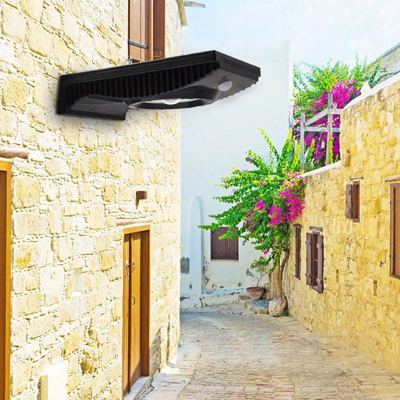 

IP65 Водонепроницаемый Открытый беспроводной датчик движения настенные светильники COB светодиодный свет два режима с торшер на Распорке для сада уличная стена