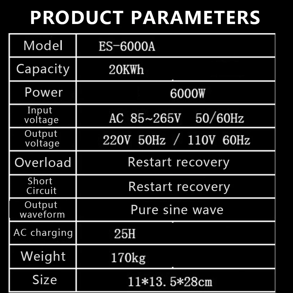 6000 ватт портативный генератор перезаряжаемый литиевый аккумулятор блок питания