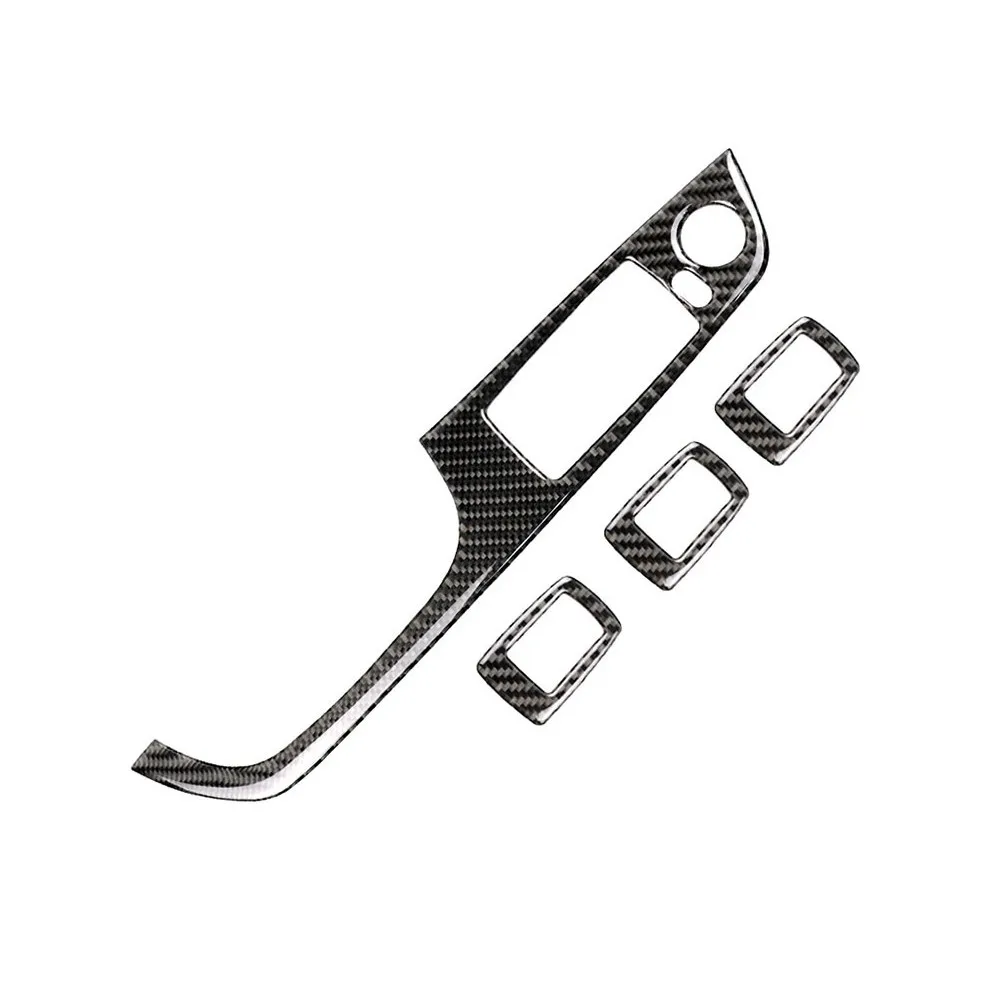 

Carbon Fiber Window Lifter Switch Buttons Decorative Frame Cover Trim Interior Molding Sticker for BMW E90 E92 E93 3series