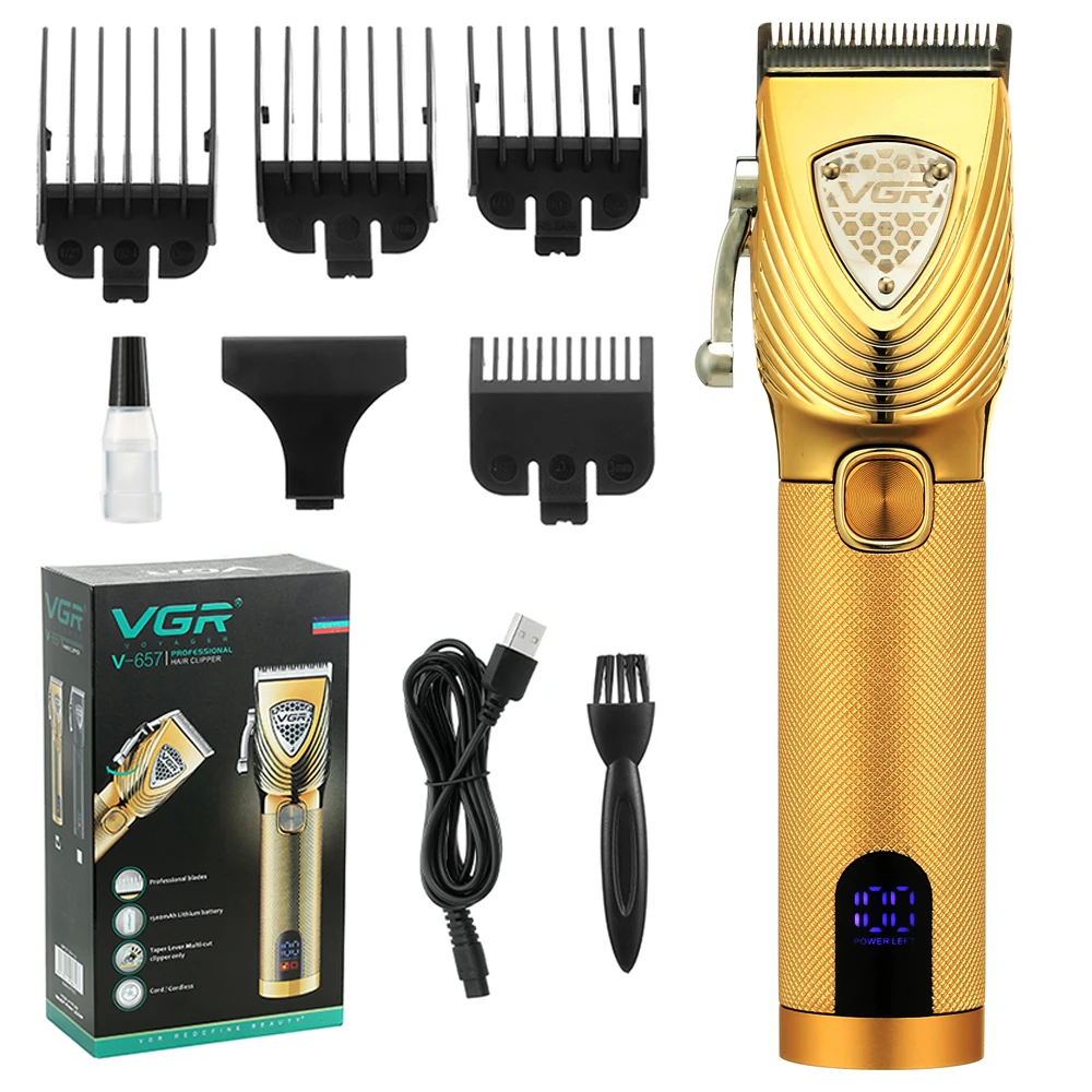 

VGR New 0mm Can Be Zero Gap Barber Outliner Hair Clipper Professional Beard Hair Trimmer for Men Electric Hair Cutting Machine