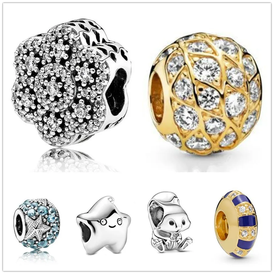 

Authentic 925 Sterling Silver Smooth Cute Isa The Star Charm Beads Fit Pandora Bracelet & Necklace Jewelry