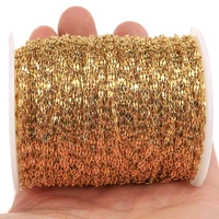 2m stainless steel gold lip link chain for diy anklet necklaces bracelet jewelry making supplies accessories wholesale lot bulk