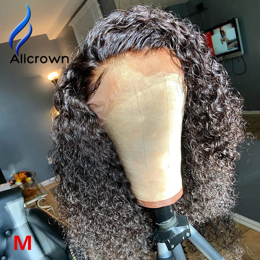 ALICROWN 13*6 кудрявые кружевные передние человеческие волосы парики с детскими