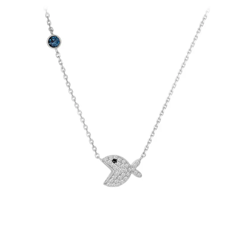 Женское ожерелье с подвеской NPKDS из серебра 925 пробы фианитами | Украшения и