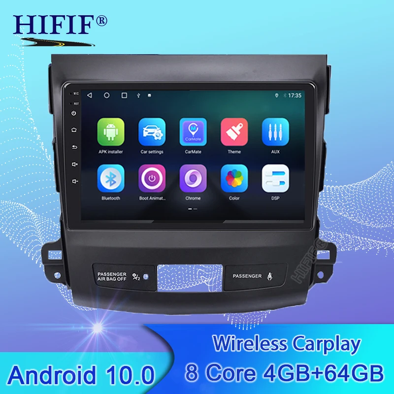 Автомобильный DVD мультимедийный плеер для Mitsubishi Outlander XL 2005-2014 2din Android 10 радио