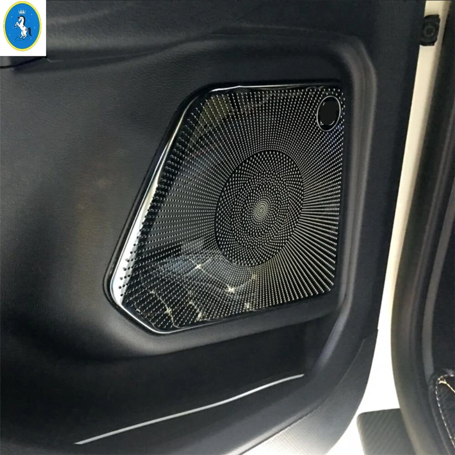 

Side Car Door Stereo Speaker Audio Sound Loudspeaker Cover Trim Stainless Steel Accessories Interior For Ford Explorer 2020 2021