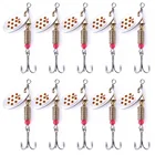 Спиннер рыболовный приманки-Воблеры кренки джиг Shone 6,3 см 5g металлическая блёстки форель ложка с крючками для искусственный карп