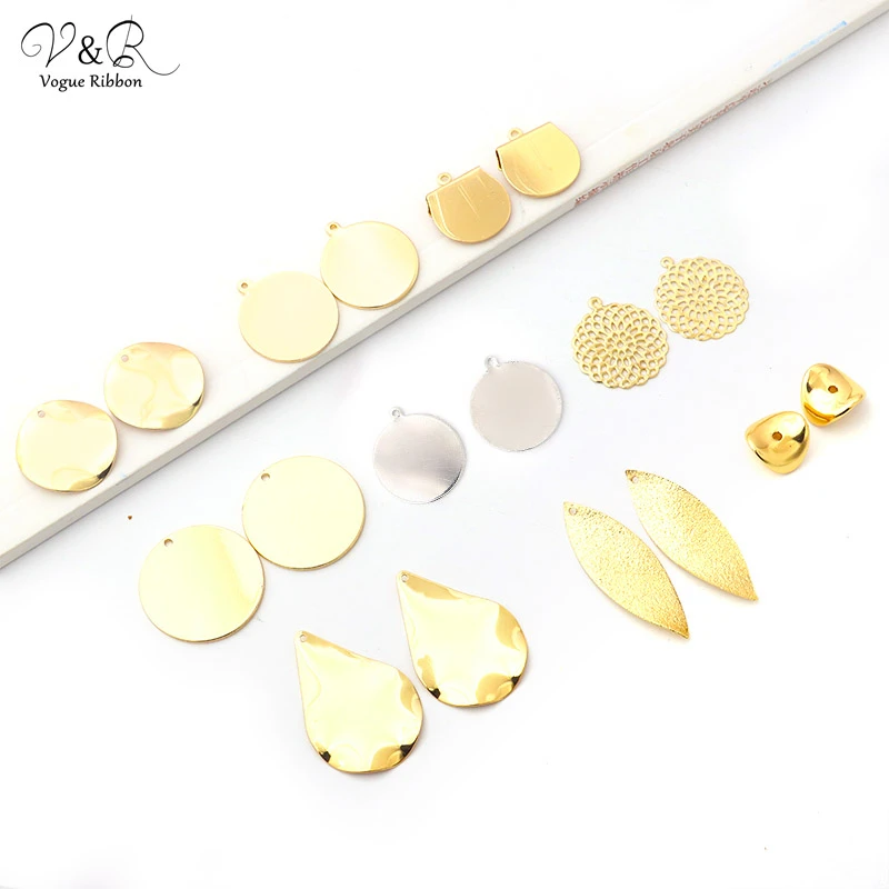 Металлическая подвеска для изготовления ювелирных изделий позолоченная с