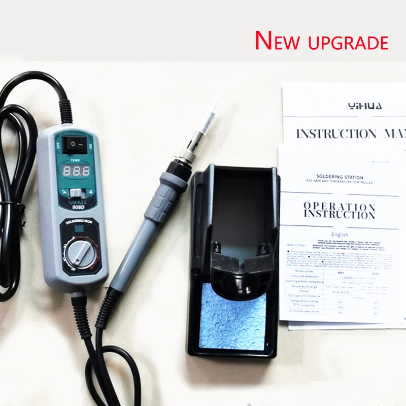 Оригинальный паяльник YIHUA 908D 220 В/110 В с регулируемой температурой электрический
