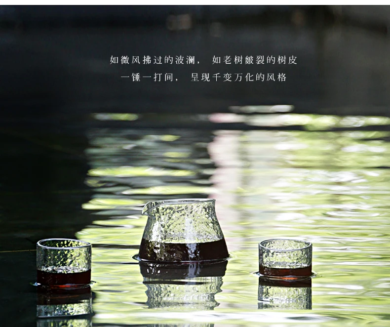 

TIMEMORE Classic Textured Drinking Glass Coffee Server Set Handmade Coffee Cup 70ml /Server 400ml Water Cup Heat-resistant Glass