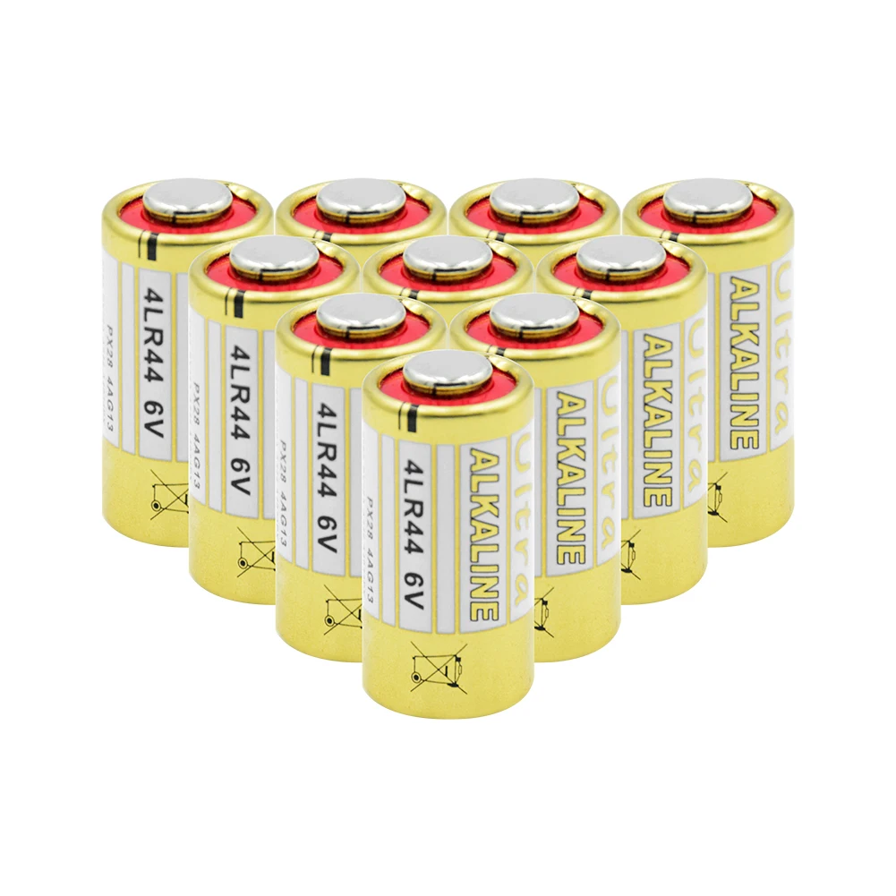 Высокое качество 10 шт. 4LR44 6V 150 мА/ч сухой щелочной Батарея для дрессировки собак