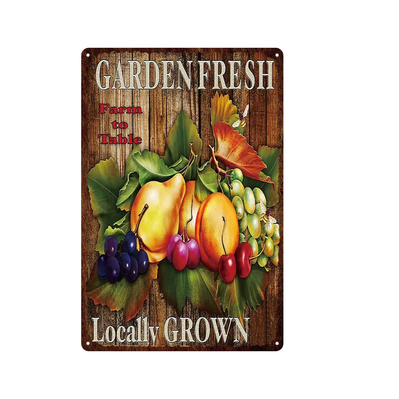 

Customizable Farm Market Coffee Shop Afternoon-tea & Family Restaurant Retro Decorative Plaque Iron Painting Metal Tin Sign