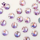 Стразы горячей фиксации YANRUO 2058HF светло-розовые AB, стразы с плоской задней поверхностью, кристаллы, Переводные железные хрустальные камни