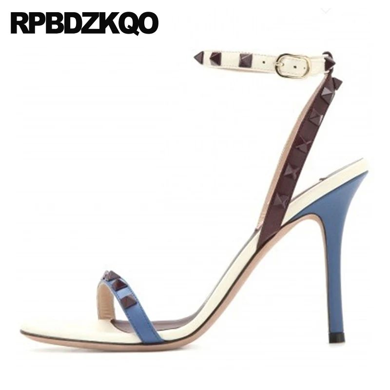 Модные туфли на шпильках Цвета Дизайнерские босоножки Роскошная женская 2021
