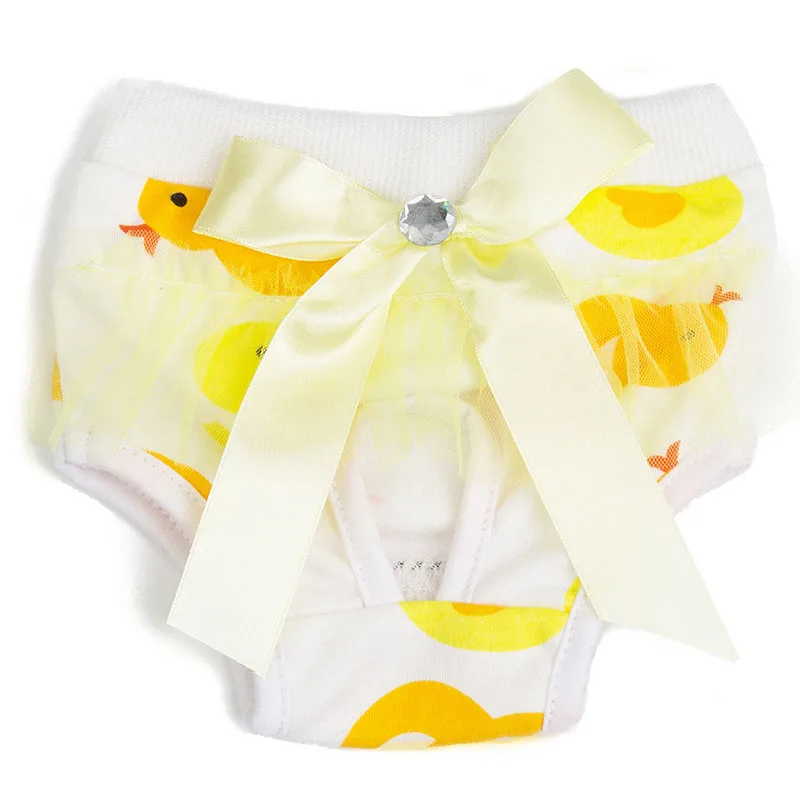 Милые полоски кружевные физиологические штаны для собак моющиеся подгузники