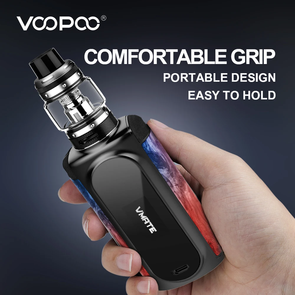VOOPOO Vmate Vape Комплект 200 Вт мод коробка сигарета электронная вейпер моды 8 мл Uforce T1 танк распылитель без 18650 батарея электронные сигареты испаритель