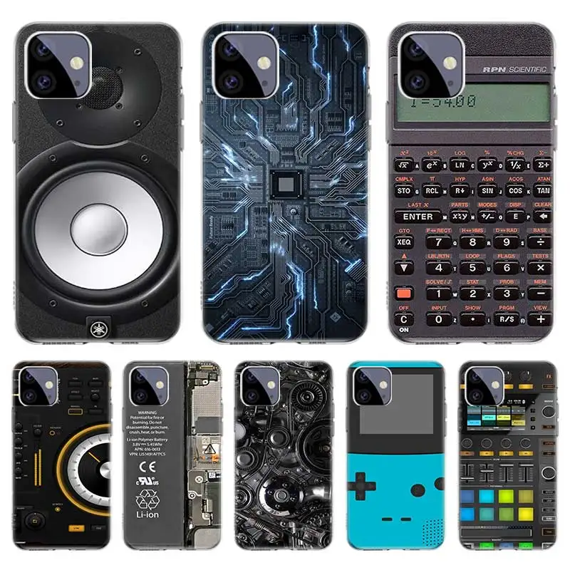 

Retro Camera Battery Calculator Case For Iphone 11 12 Pro Max 13 7 8 Plus XR XS X 12 Mini 6 6S SE 2020 SE2 Cover Shell Coque